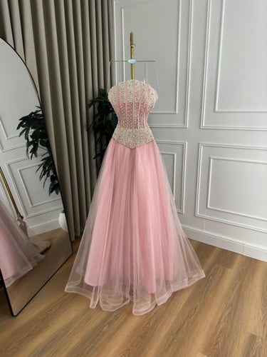 فستان سهره توب تل تطريز لولو