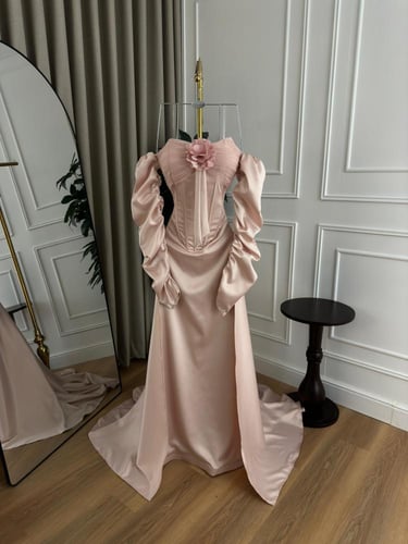 فستان سهره توب تفته مع تل