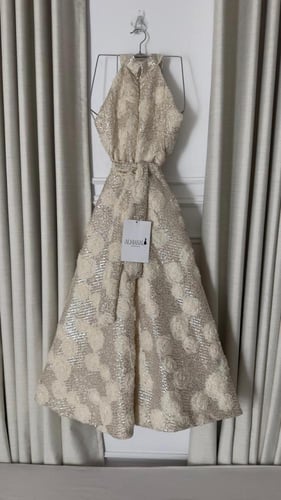 فستان ميد سهره تل مورد تطريز