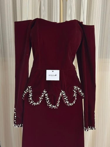 فستان شتوي سهره جوخ اكمام