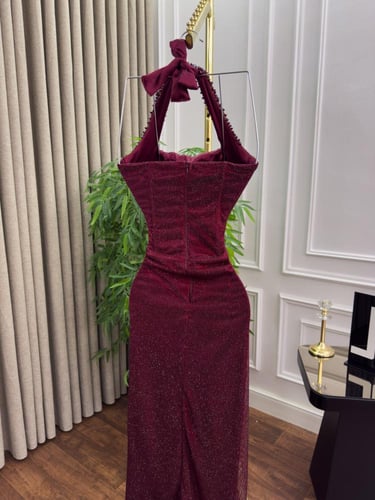 فستان سهره فصوص بطانه تفته