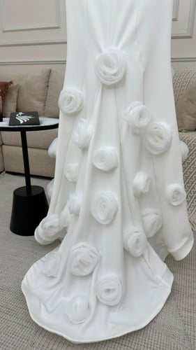 فستان كريب باربي ورود اورجنزا