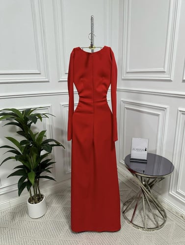 فستان ناعم احمر