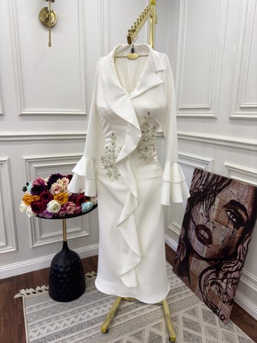 فستان باربي تطريز يدوي لونين