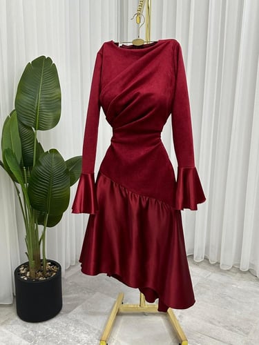 فستان ناعم خامه شمواه