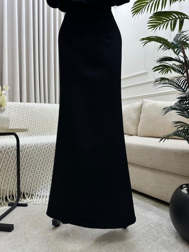 فستان ناعم اسود باربي مطرز