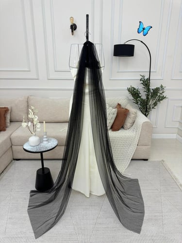 فستان لكرا كريب استرتش تل اسود