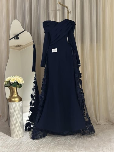 فستان سهره اوف شولدر لون كحلي