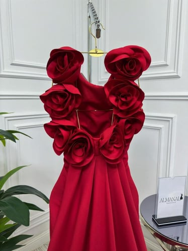 فستان تفته باربي احمر