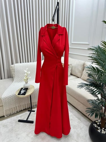 فستان ناعم احمر