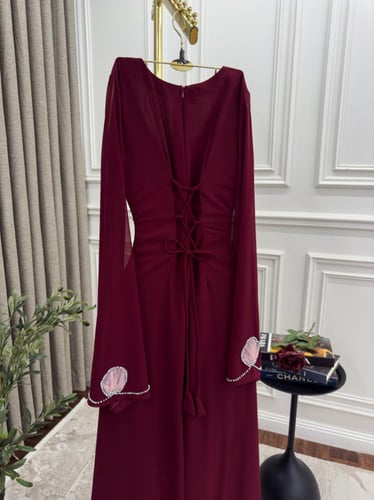 فستان ناعم تطريز يدوي