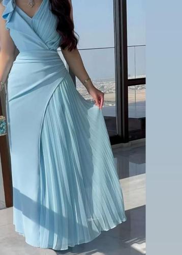 فستان خامه شيفون ولكرا