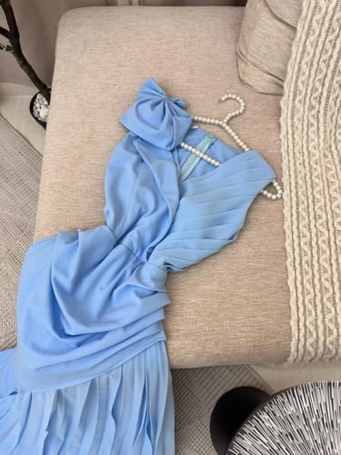 فستان خامه شيفون ولكرا