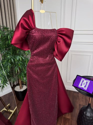 فستان ميكادو كلفه تطريز