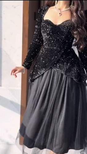 فستان سهره ترتر مع تل