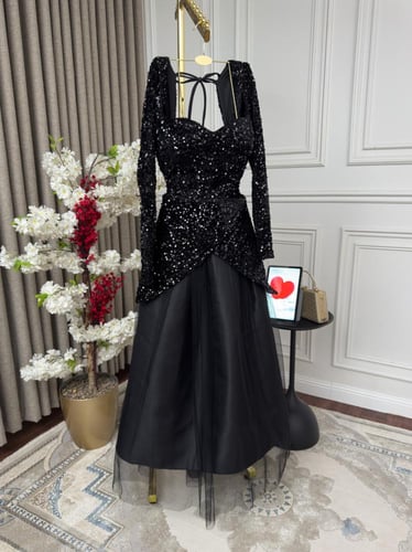 فستان سهره ترتر مع تل