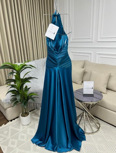 فستان لينار تركوازي