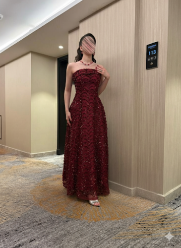 فستان سهره توب عودي ترتر