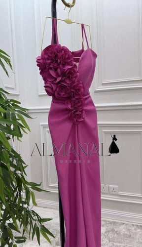 فستان كريب باربي فوشي