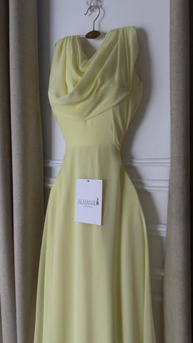 فستان ناعم ليموني شيفون