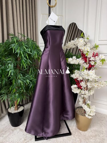 فستان سهره ميكادو باكمام مخمل