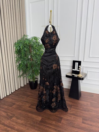 فستان سهره كلفه ورد بارز بطانه تفته