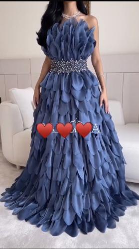 فستان كرنكل ناعم لونين