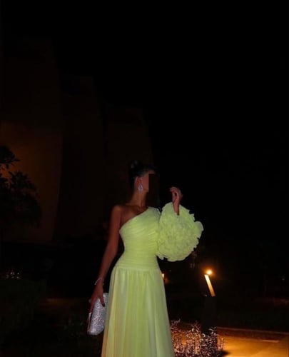 فستان ليموني شيفون