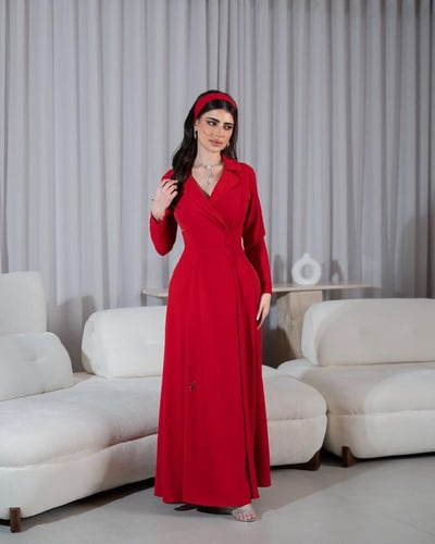 فستان ناعم احمر
