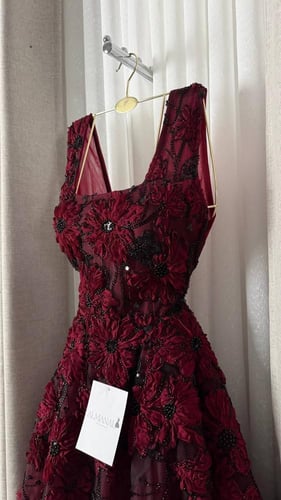 فستان سهره عودي ورود وتل طبقات