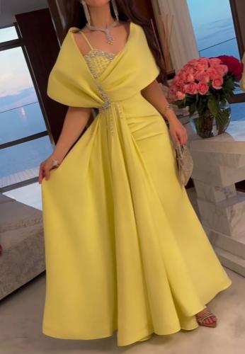 فستان باربي تطريز ليموني