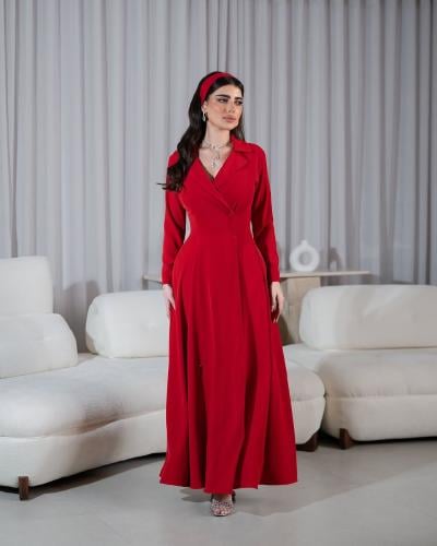 فستان ناعم احمر