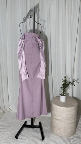 فستان ناعم تفته مع ميكادو