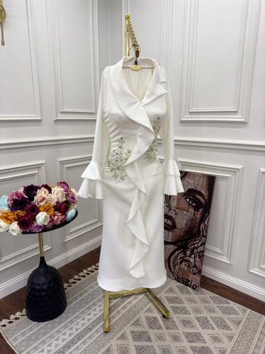 فستان باربي تطريز يدوي لونين