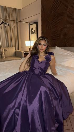 فستان خامه شانطون دبل كلوش