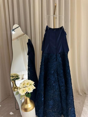 فستان سهره كحلي تفته