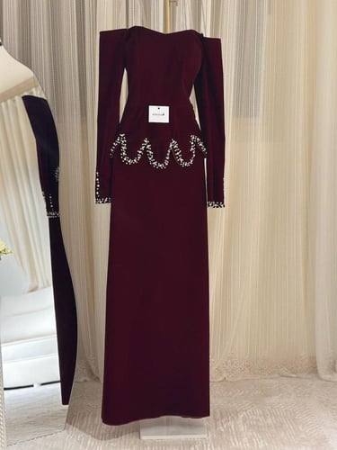 فستان شتوي سهره جوخ اكمام