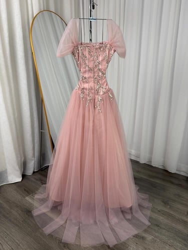 فستان سهره كلفه مع تل