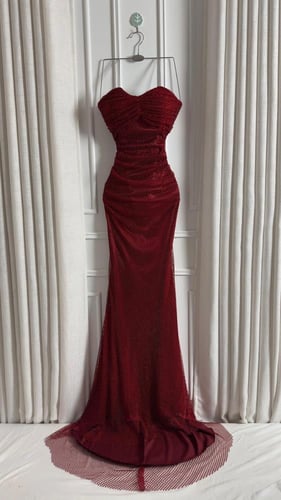 فستان سهره توب فصوص زركون بطانه تفته