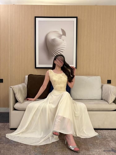 فستان ناعم سكري شيفون