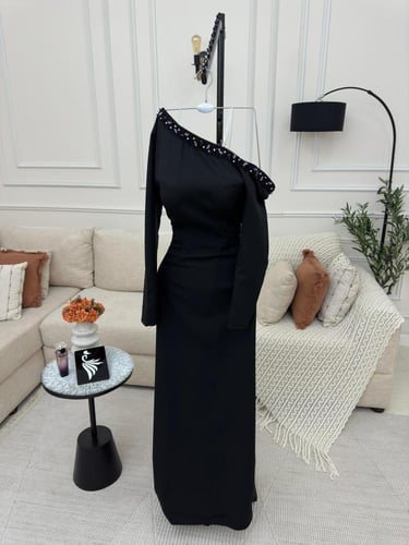 فستان باربي تطريز يدوي كريستال