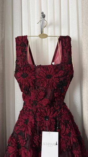 فستان سهره عودي ورود وتل طبقات