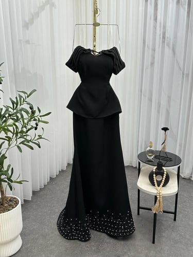 فستان سهره خامة كريب باربي