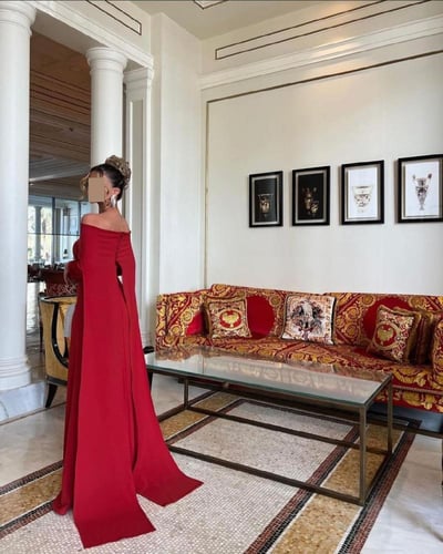 فستان ناعم كريب استرتش