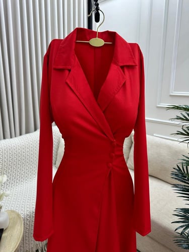 فستان ناعم احمر