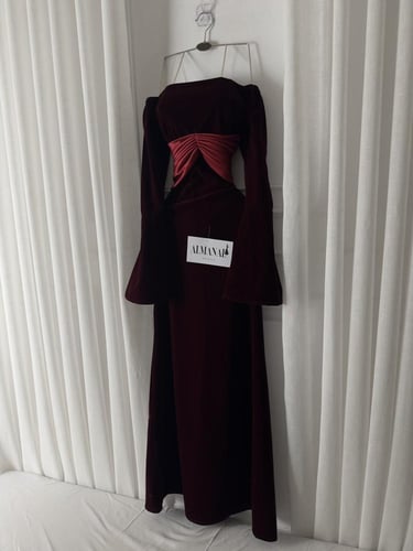 فستان شتوي ناعم جوخ تدخيله تفته