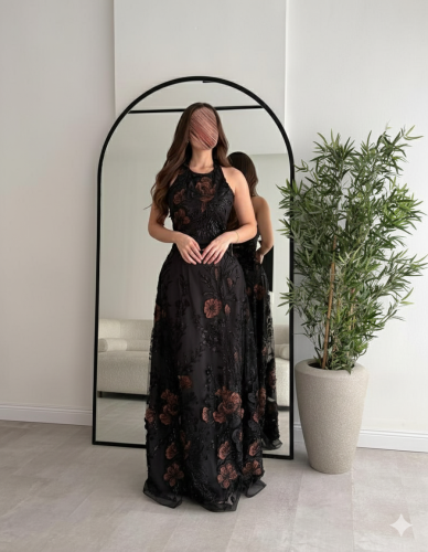 فستان سهره كلفه ورد بارز بطانه تفته