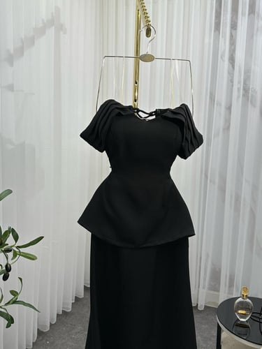 فستان سهره خامة كريب باربي