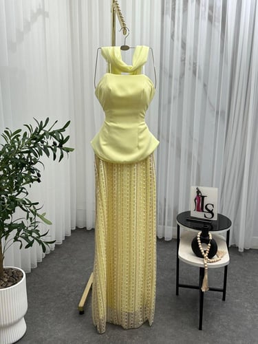 فستان سهره كريب وكلفه