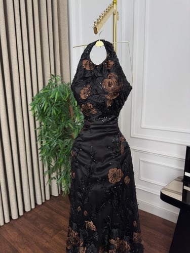 فستان سهره كلفه ورد بارز بطانه تفته